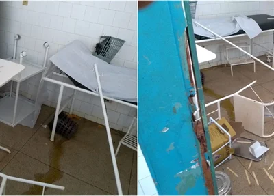 Hospital depredado em Regeneração 