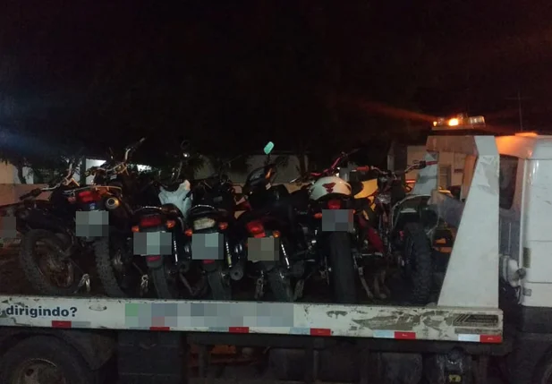 Motocicletas removidas pelo PPTRAN