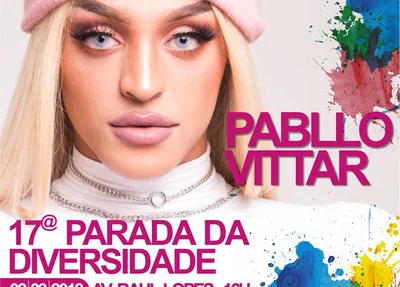 Pabllo Vittar é a nova atração da 17ª Parada da Diversidade