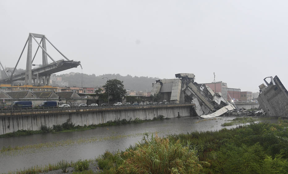 Ponte que desabou fica em Gênova