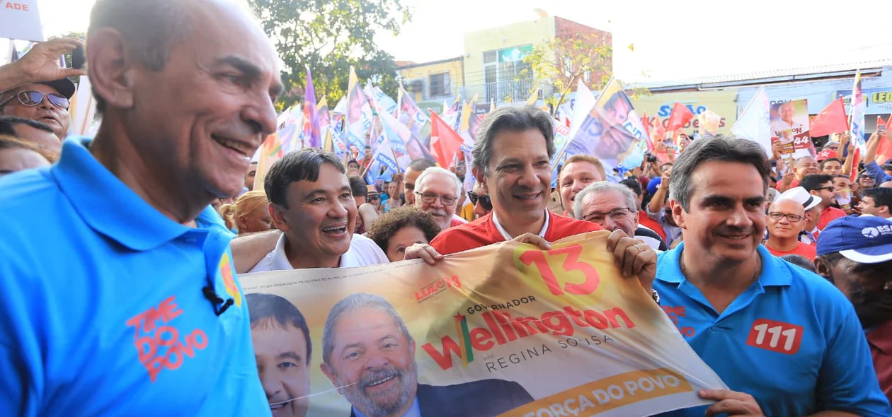 Chapa majoritária de Wellington Dias junto com Haddad no Dirceu