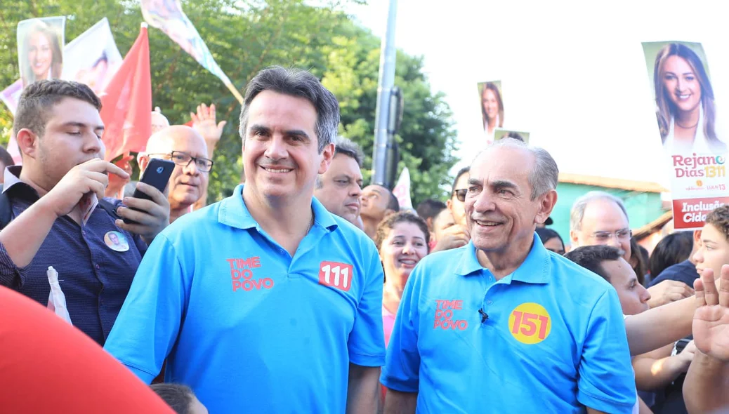 Ciro e Marcelo Castro na caminhada