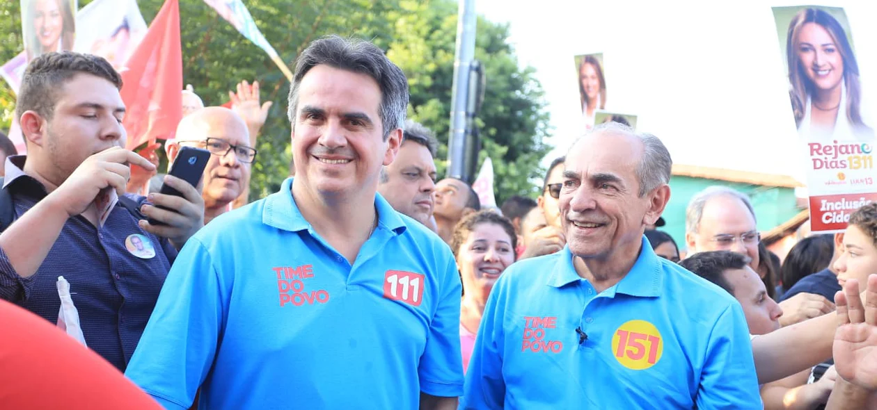 Ciro e Marcelo Castro na caminhada