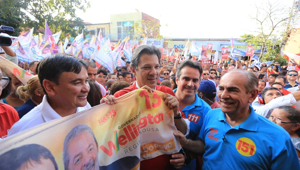 Fernando Haddad participou do lançamento da candidatura de Wellington Dias ao Governo