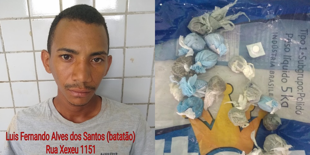 Luiz Fernando Alves foi preso com maconha