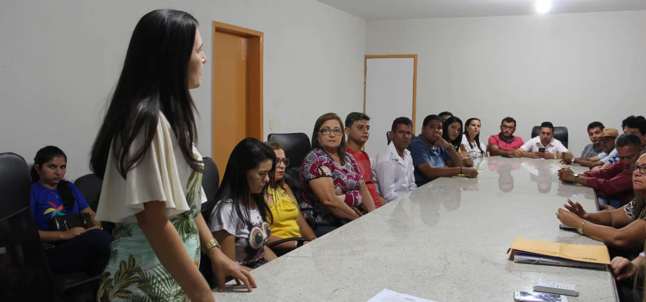 A solenidade de posse foi realizada na sede da Prefeitura 
