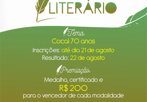 Concurso Literário em Cocal
