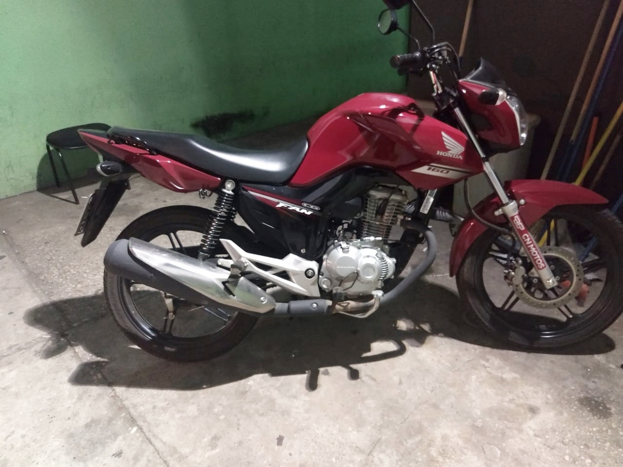 Moto usada pelos asaltantes