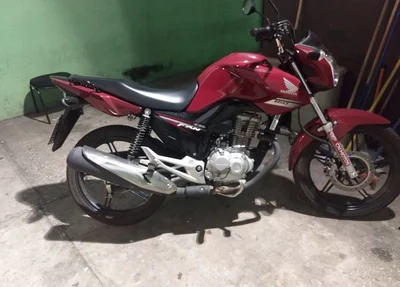 Moto usada pelos asaltantes