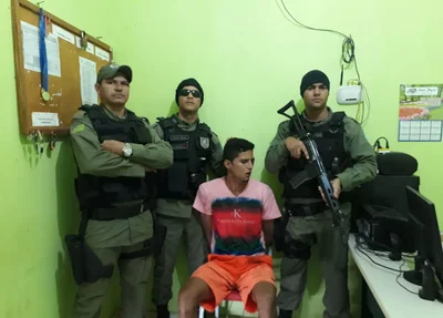 Preso pela PM na madrugada de hoje