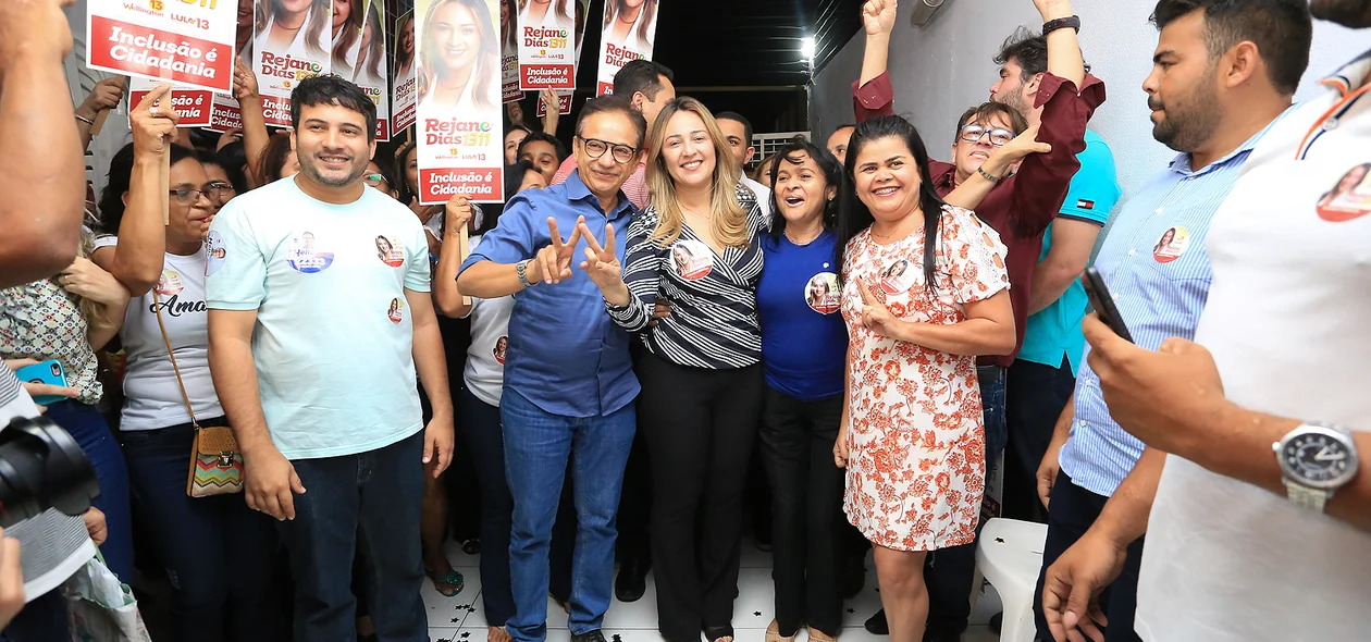 Rejane Dias na inauguração do seu comitê em Teresina 