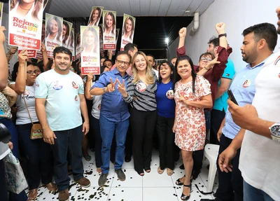 Rejane Dias na inauguração do seu comitê em Teresina 