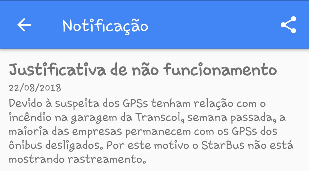Comunicado Starbus