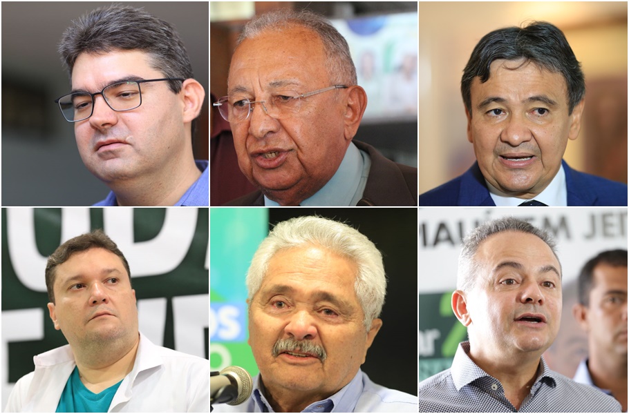 Luciano Nunes, Dr. Pessoa, Wellington Dias, Fábio Sérvio,Elmano Férrer e Valter Alencar 