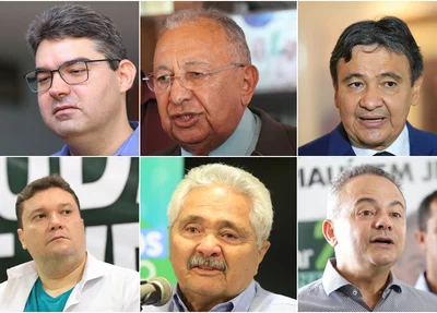 Luciano Nunes, Dr. Pessoa, Wellington Dias, Fábio Sérvio,Elmano Férrer e Valter Alencar 