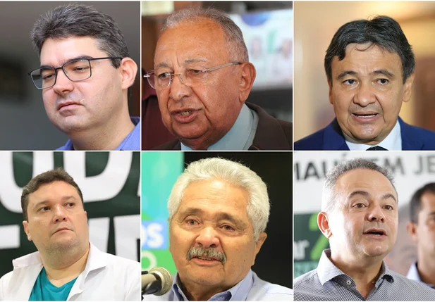 Luciano Nunes, Dr. Pessoa, Wellington Dias, Fábio Sérvio,Elmano Férrer e Valter Alencar 