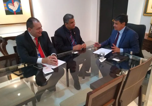 Reunião entre o governador Wellington Dias e representantes do BB