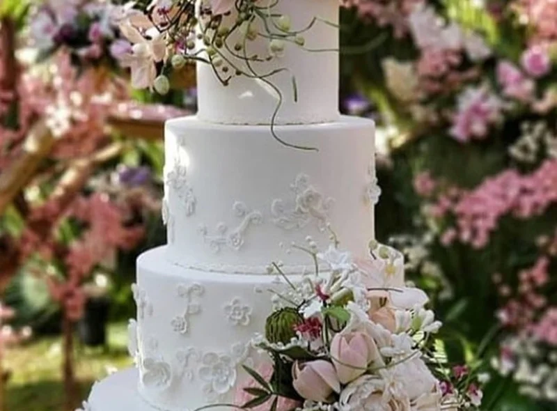 Bolo de casamento de Camila e Klebber 