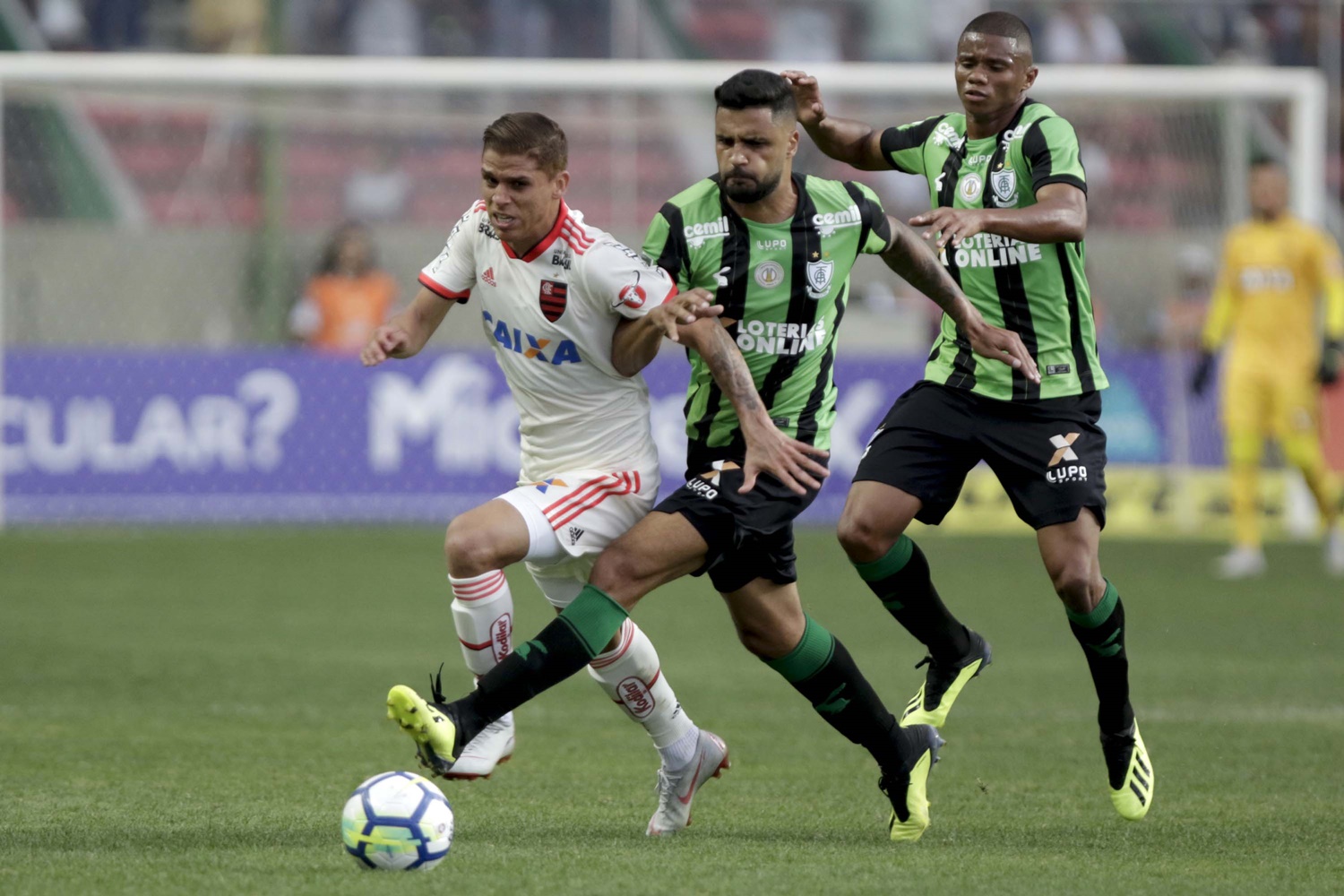 Flamengo em partida contra o Atlético-MG