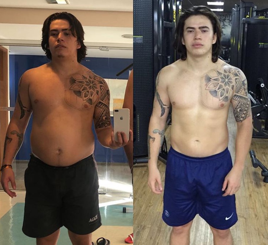 Whindersson Nunes posta foto de antes de depois de emagrecer