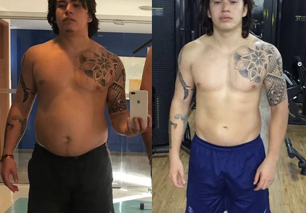 Whindersson Nunes posta foto de antes de depois de emagrecer