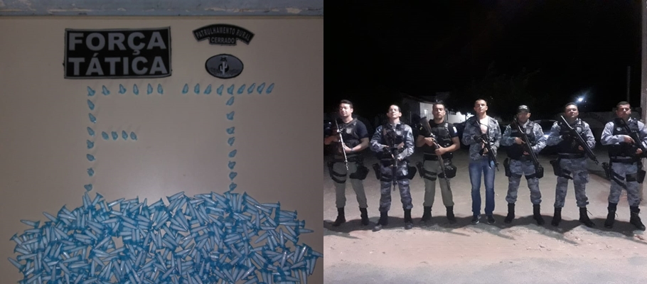 PM de Paulistana apreende 518 pinos de cocaína