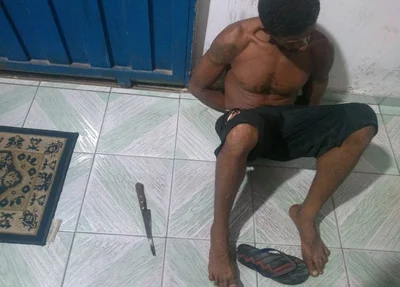 Suspeito foi preso com uma faca