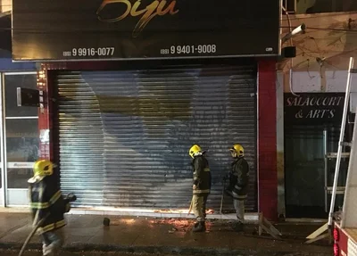 Incêndio ocorrido na noite do domingo