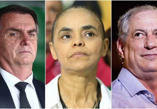 Bolsonaro, Marina Silva e Ciro Gomes