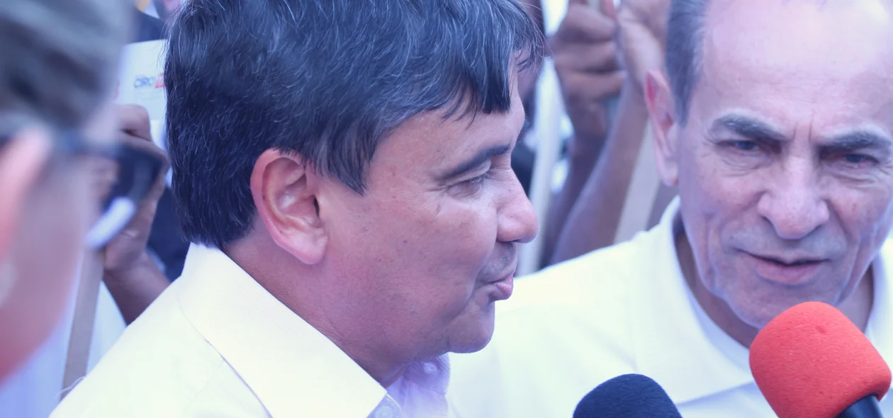 Wellington Dias em entrevista na caminhada 