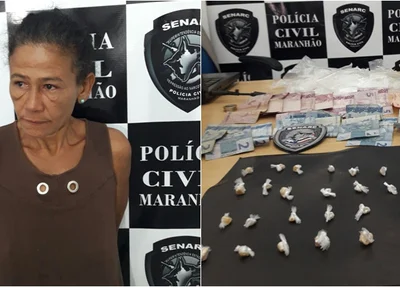 Mulher presa comercializando drogas em Timon 