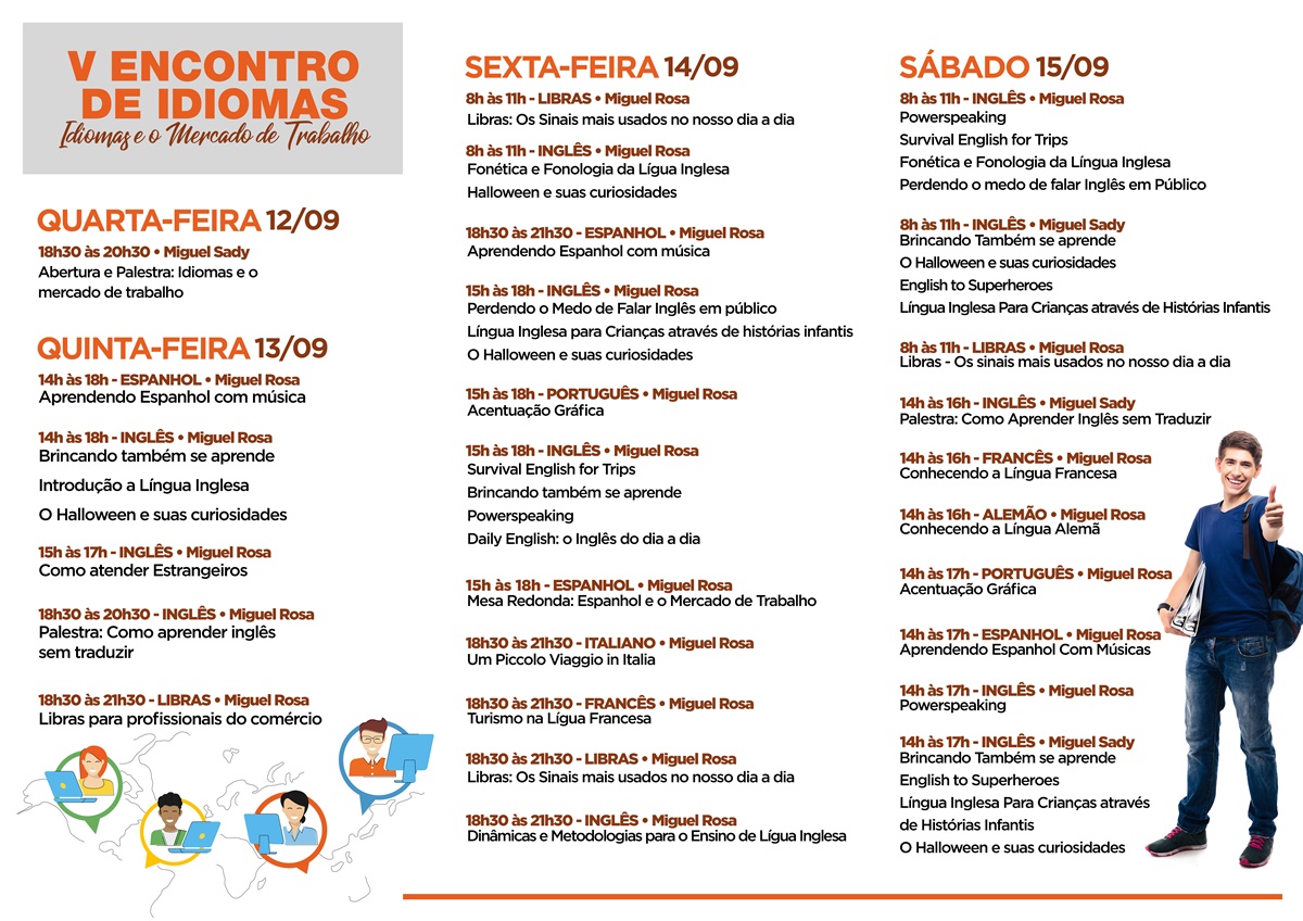 Programação do Encontro de Idiomas do Senac Piauí