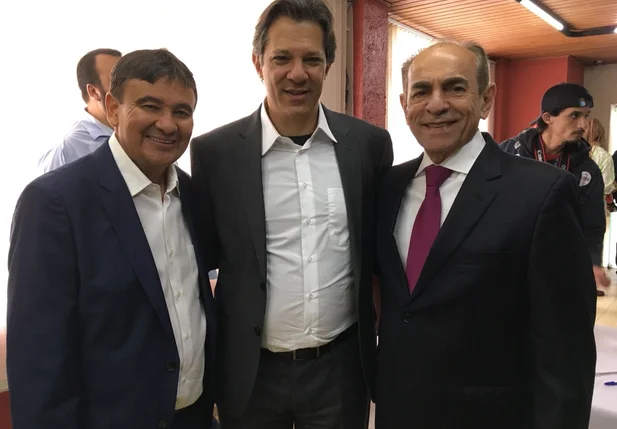 Wellington Dias, Fernando Haddad e Marcelo Castro