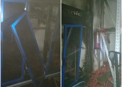 Loja onde ocorreu o princípio de incêndio