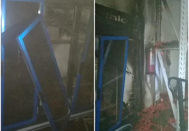 Loja onde ocorreu o princípio de incêndio