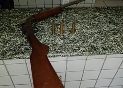 Espingarda usada no crime 
