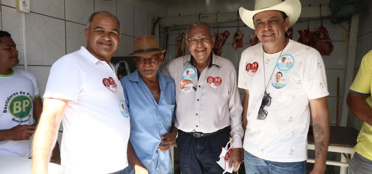 Dr. Pessoa e Frank Aguiar em campanha no Sul do Piauí