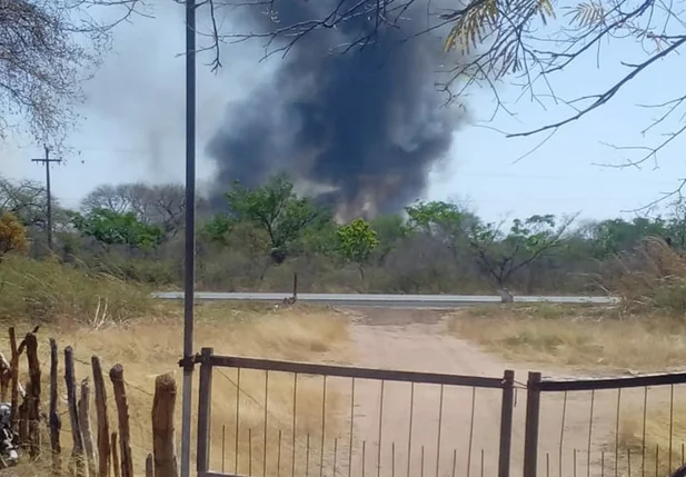 Localidade que estava sendo atingida por incêndios 
