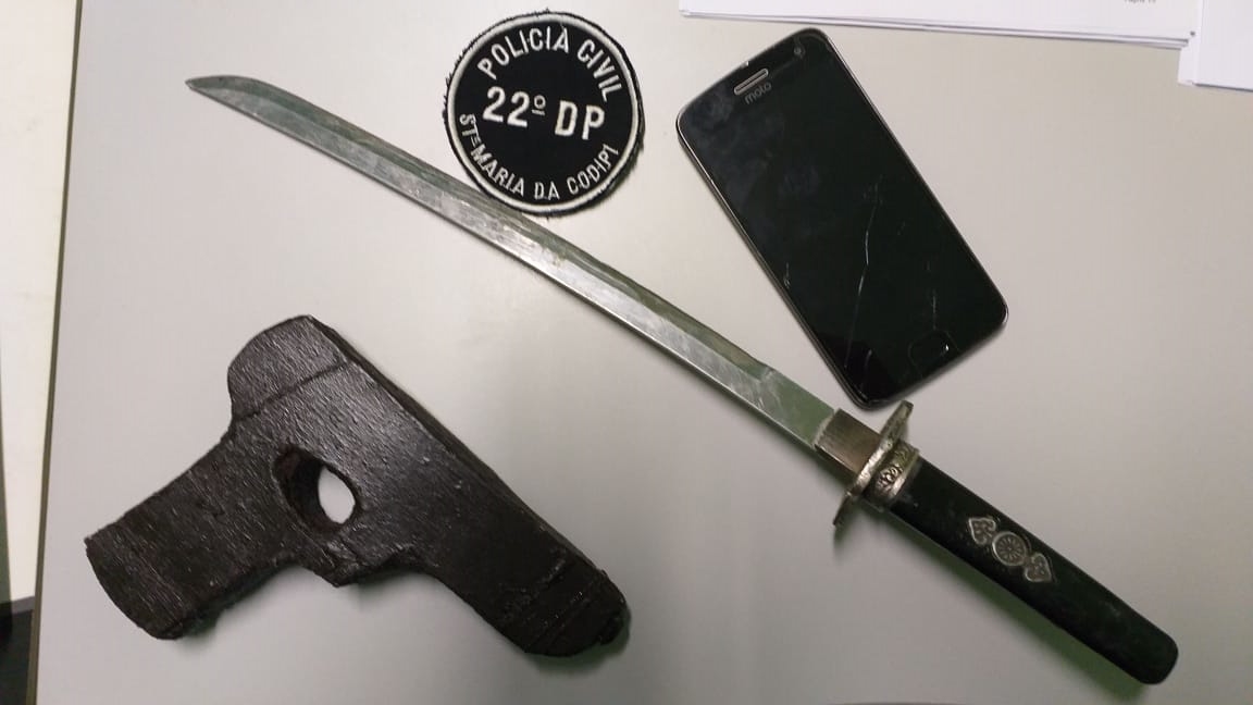 Material apreendido pela polícia