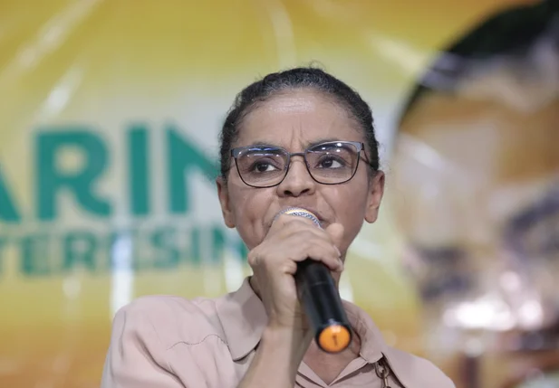 Presidenciável Marina Silva durante visita a Teresina