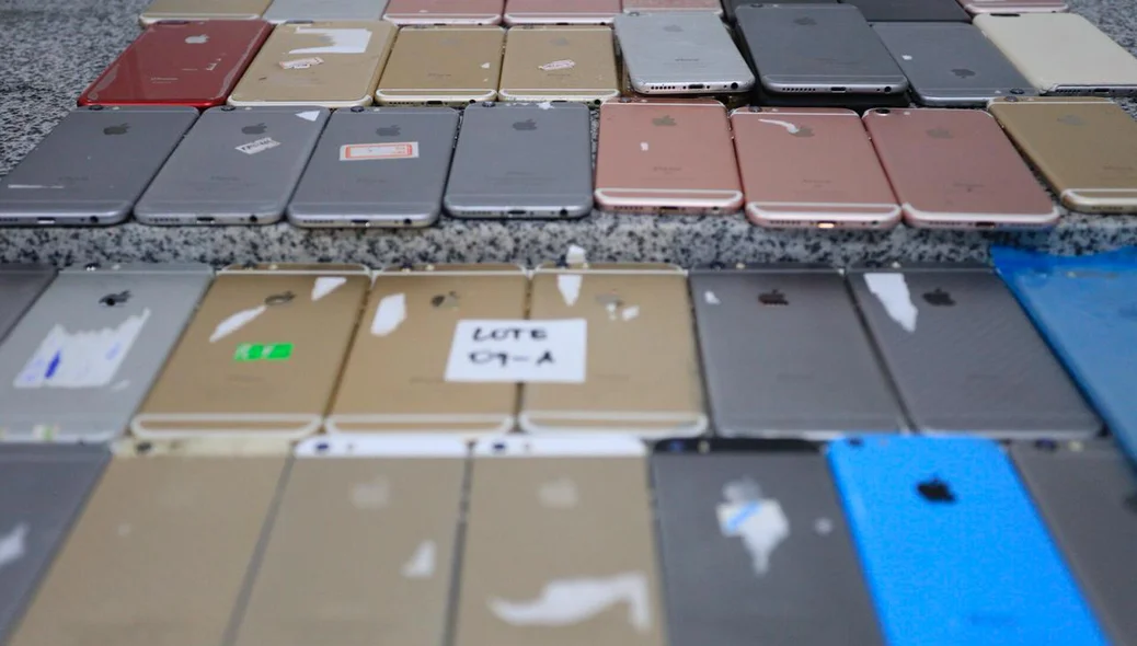 Iphones recuperados na operação