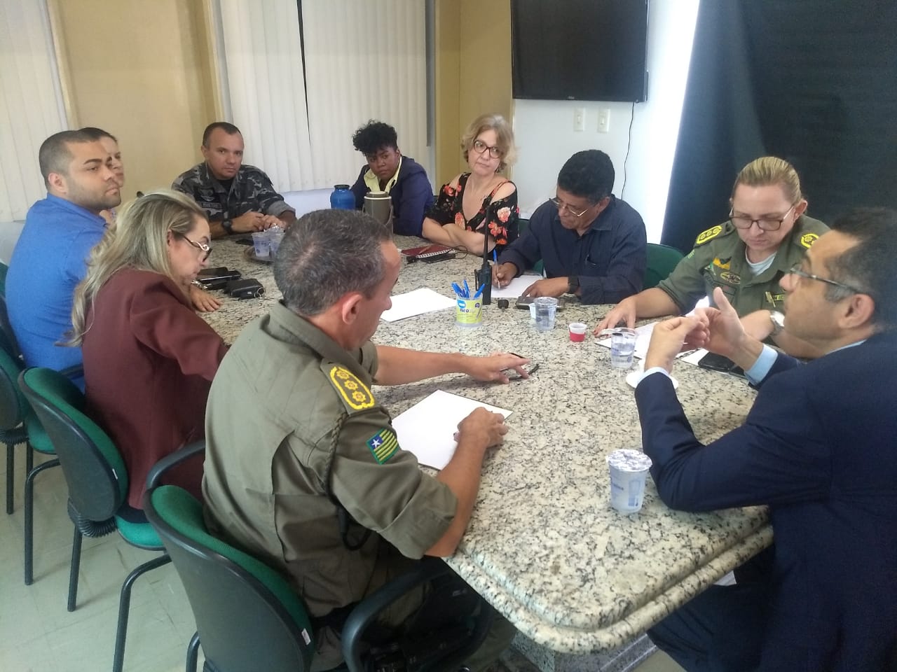 Reunião na Secretaria de Segurança Pública do Piauí