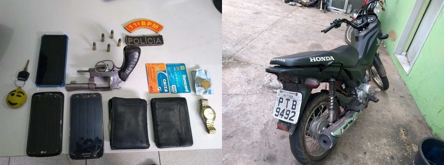 Material apreendido pela Polícia Militar