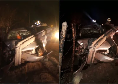 Carro ficou destruído 