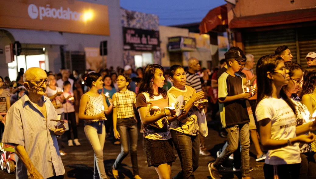 Devotos na Procissão de São Francisco 