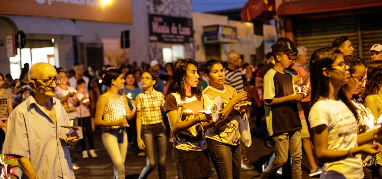 Devotos na Procissão de São Francisco 