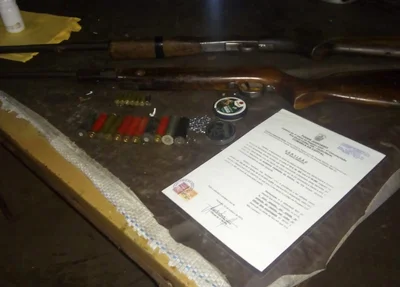 Material apreendido pela polícia