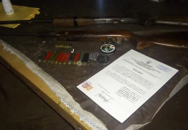 Material apreendido pela polícia