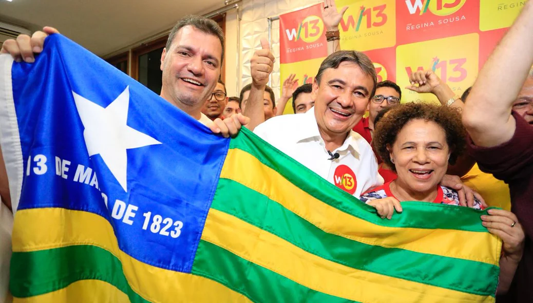 Joaquim do Arroz, Wellington Dias e Regina Sousa