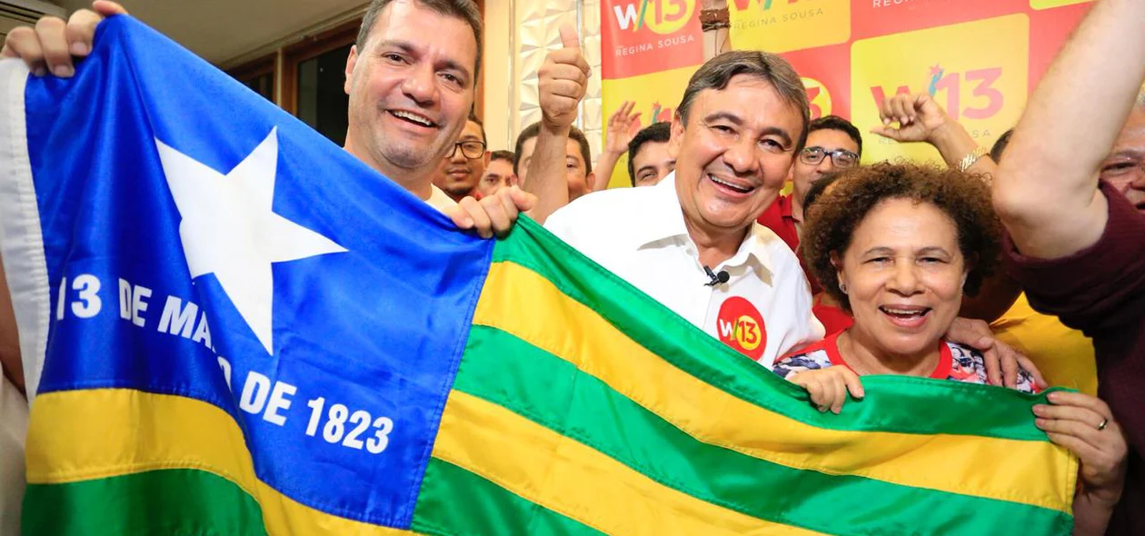 Joaquim do Arroz, Wellington Dias e Regina Sousa